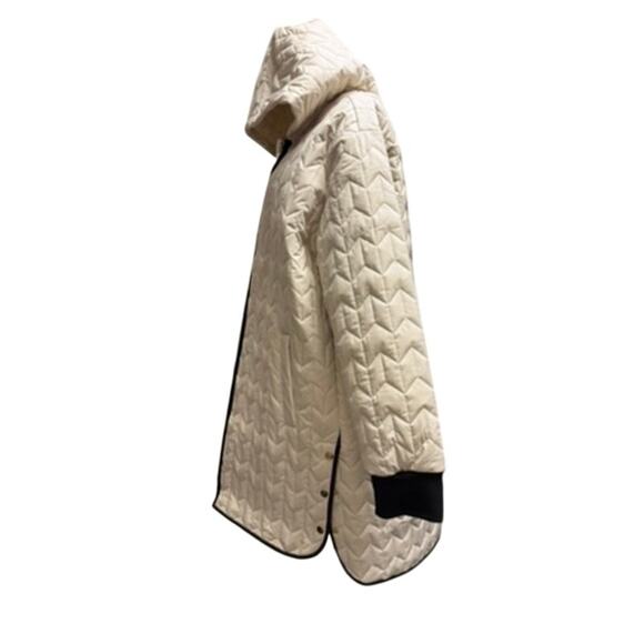 NEW!!! "NIKKI JONES" Quilted Coat Gold Snap Metal Accents SZ L  Classy Money - Picture 2 of 8